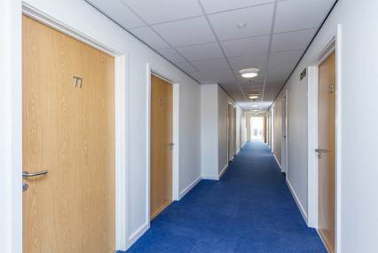 Corridors at Lincoln Student Accommodation Scheme
